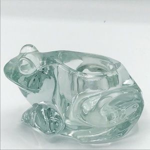 Indiana Glass Frog Candle Votive Holder